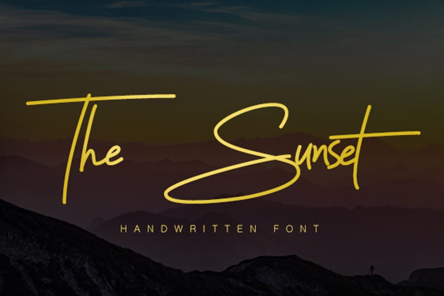 Sunset Signature Font Demo